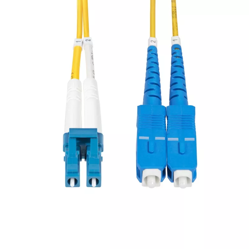Cabo de fibra ótica StarTech.com 20m LC para SC (UPC) OS2 monomodo duplex, 9/125 µm, 100G, insensível a dobras, baixa atenuação de inserção – cabo patch de fibra ótica LSZH