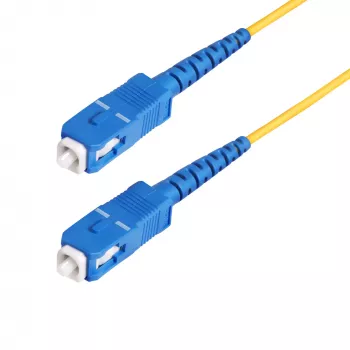 Cabo de fibra ótica StarTech.com 100m SC para SC (UPC) OS2 monomodo simplex, 9/125µm, 40G/100G, insensível a dobras, baixa atenuação de inserção, cabo jumper de fibra ótica LSZH