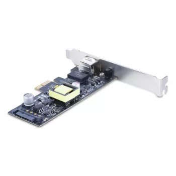 Placa de rede StarTech.com 1 porta 2.5Gbps NBASE-T PoE, Intel I225-V, NIC Multi-Gigabit 802.3af/at PoE+, placa LAN PCI Express para servidor, interface Ethernet SATA para desktop – compatível com Windows, Linux