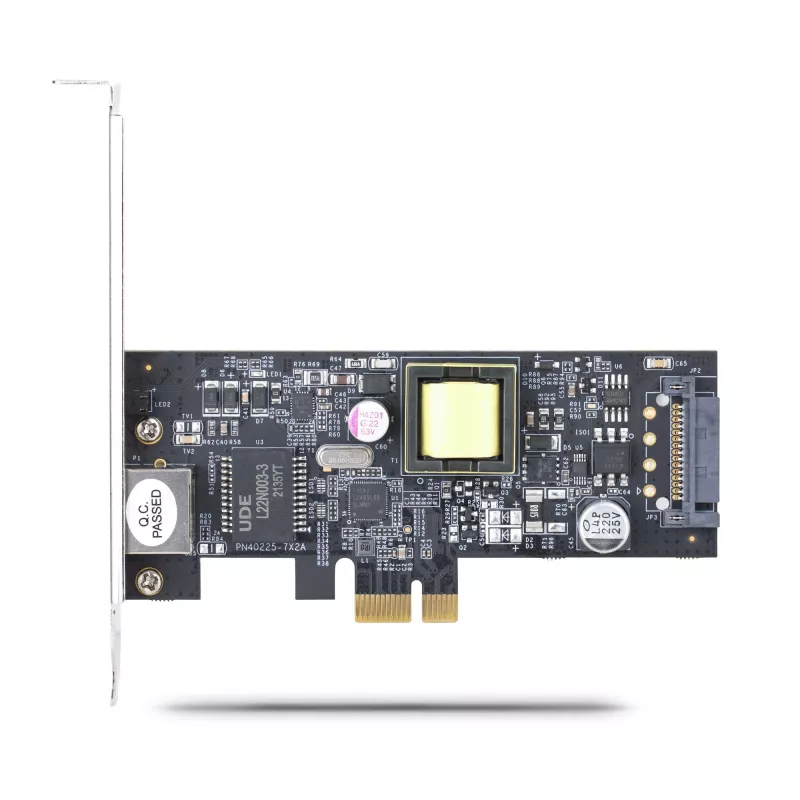 Placa de rede StarTech.com 1 porta 2.5Gbps NBASE-T PoE, Intel I225-V, NIC Multi-Gigabit 802.3af/at PoE+, placa LAN PCI Express para servidor, interface Ethernet SATA para desktop – compatível com Windows, Linux