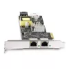 Placa de rede StarTech.com 2 portas 2.5Gbps NBASE-T PoE, Dual Intel I225-V, NIC Multi-Gigabit 802.3af/at PoE+, placa LAN PCI Express para servidor, alimentação LP4/8-Pin PCIe