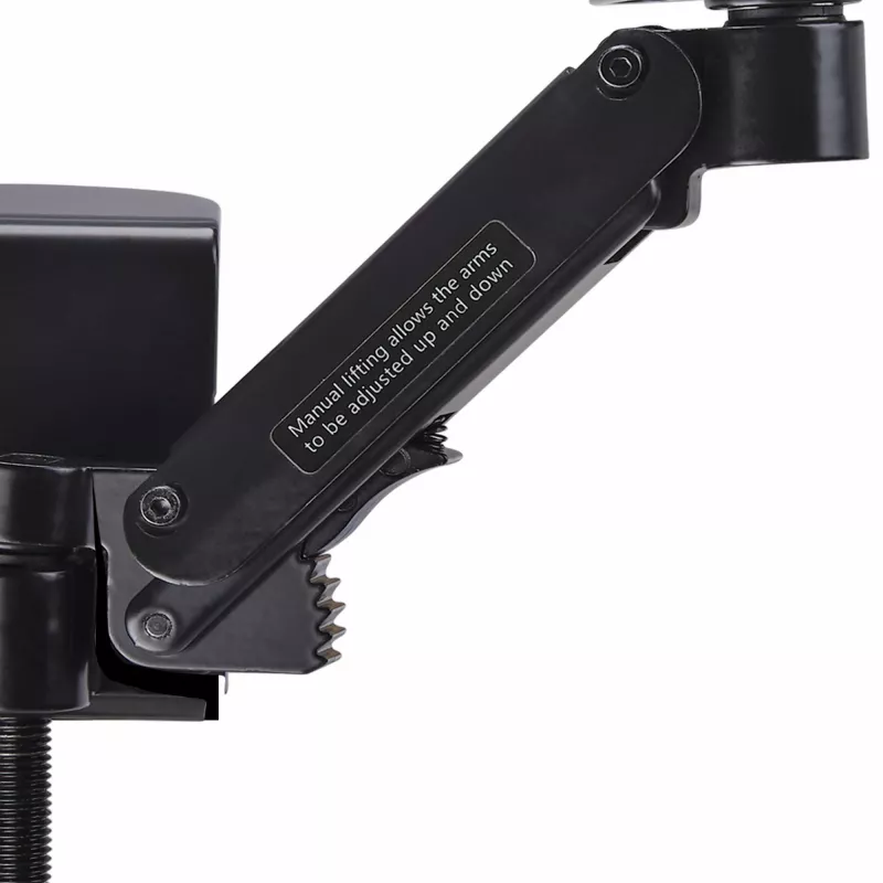 Apoio de braço ajustável StarTech.com para secretária de escritório, apoio ergonómico de braço/cotovelo, rotação 360 graus, montagem por aperto/sem perfuração, preto