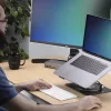 Suporte de portátil giratório StarTech.com, rotação 360°, elevador ergonómico de secretária para computador, plataforma elevada com inclinação ajustável, máx. 5 kg, estrutura em alumínio, design portátil