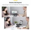 Suporte de portátil giratório StarTech.com, rotação 360°, elevador ergonómico de secretária para computador, plataforma elevada com inclinação ajustável, máx. 5 kg, estrutura em alumínio, design portátil