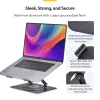 Suporte de portátil giratório StarTech.com, rotação 360°, elevador ergonómico de secretária para computador, plataforma elevada com inclinação ajustável, máx. 5 kg, estrutura em alumínio, design portátil