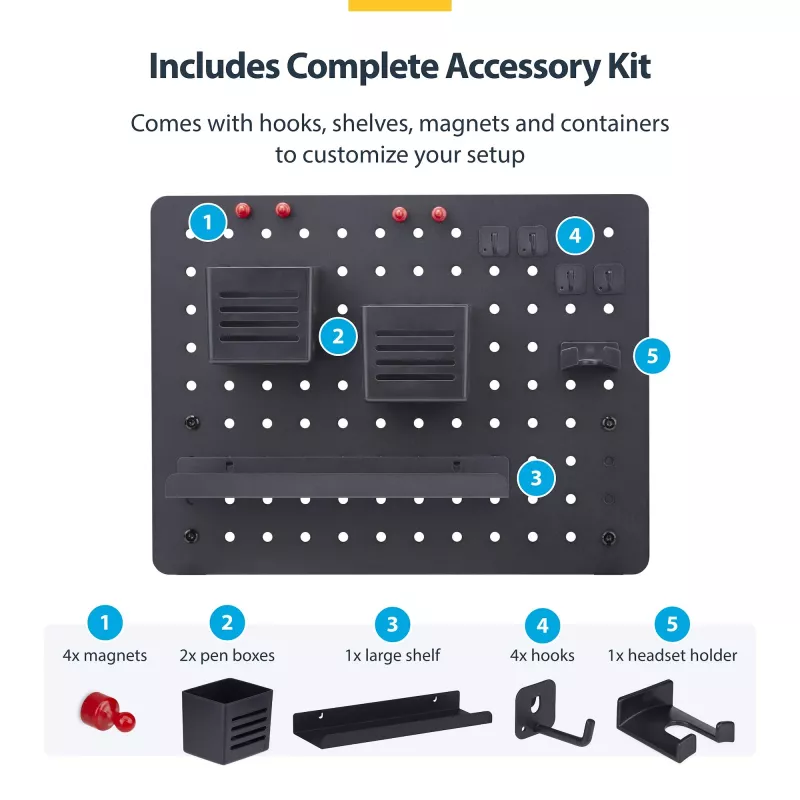 Conjunto organizador de secretária StarTech.com 1612B-DESK-PEGBOARD 1 unid.