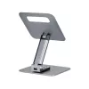 Suporte de portátil telescópico StarTech.com, base giratória 360°, elevador de computador rotativo para secretária, altura e inclinação ajustáveis, máx. 5 kg, acabamento em alumínio, design portátil