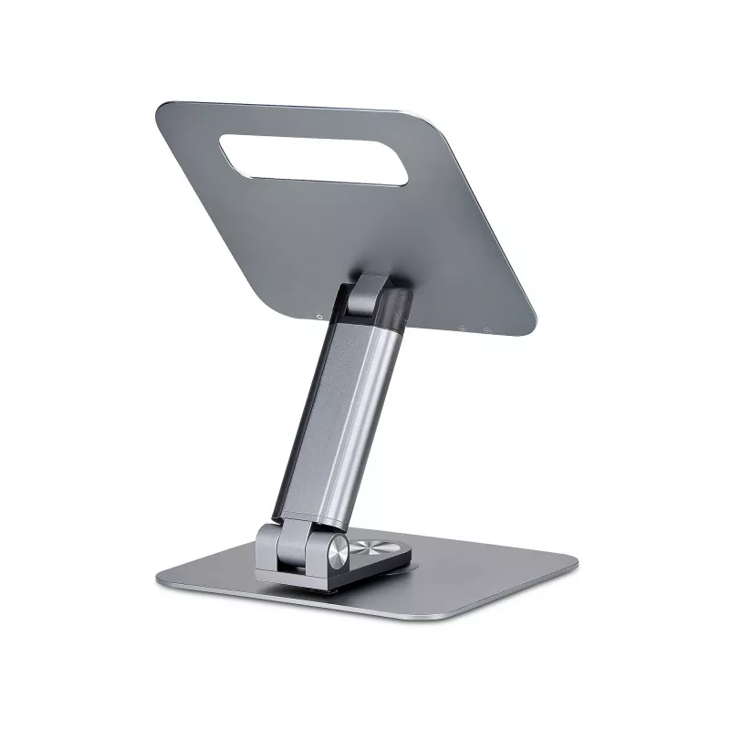Suporte de portátil telescópico StarTech.com, base giratória 360°, elevador de computador rotativo para secretária, altura e inclinação ajustáveis, máx. 5 kg, acabamento em alumínio, design portátil
