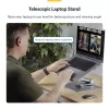 Suporte de portátil telescópico StarTech.com, base giratória 360°, elevador de computador rotativo para secretária, altura e inclinação ajustáveis, máx. 5 kg, acabamento em alumínio, design portátil
