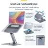 Suporte de portátil telescópico StarTech.com, base giratória 360°, elevador de computador rotativo para secretária, altura e inclinação ajustáveis, máx. 5 kg, acabamento em alumínio, design portátil