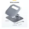 Suporte de portátil telescópico StarTech.com, base giratória 360°, elevador de computador rotativo para secretária, altura e inclinação ajustáveis, máx. 5 kg, acabamento em alumínio, design portátil