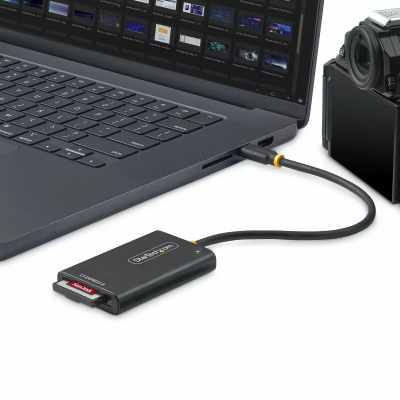 Leitor de cartões StarTech.com USB-C CFexpress Type-B, USB 10Gbps, leitor de cartões de memória portátil, adaptador USB Type-C para CF-Express 2.0, funciona com qualquer sistema operativo