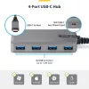 Hub USB-C StarTech.com 4 portas, 5 Gbit/s, alimentado pelo bus, hub USB-C para 4x USB-A com entrada de alimentação auxiliar USB-C, cabo host de 1ft/30cm, hub USB portátil para desktop/portátil