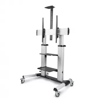 Suporte/carrinho de TV com rodas StarTech.com para ecrãs planos de 60-100 polegadas até 100 kg, ajuste de altura por manivela, suporte móvel/portátil tipo trolley