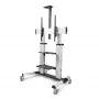 Suporte/carrinho de TV com rodas StarTech.com para ecrãs planos de 60-100 polegadas até 100 kg, ajuste de altura por manivela, suporte móvel/portátil tipo trolley