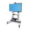Suporte/carrinho de TV com rodas StarTech.com para ecrãs planos de 60-100 polegadas até 100 kg, ajuste de altura por manivela, suporte móvel/portátil tipo trolley