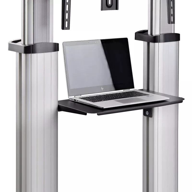 Suporte/carrinho de TV com rodas StarTech.com para ecrãs planos de 60-100 polegadas até 100 kg, ajuste de altura por manivela, suporte móvel/portátil tipo trolley