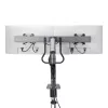 Suporte de secretária StarTech.com braço duplo para monitor com barra transversal, para ecrãs até 27 polegadas, VESA 75x75/100x100, máx. 33 lb/15 kg, aperto em C, totalmente articulado, mola mecânica, TAA