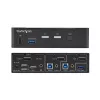 Switch KVM DisplayPort StarTech.com 2 portas, 4K 60Hz, DP 1.2, gestão EDID, hub USB 3.0 de 2 portas, 4x portas USB HID, conforme TAA