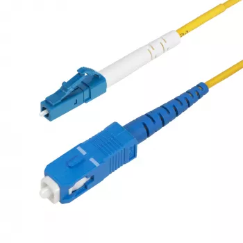 Cabo de fibra ótica StarTech.com 3m LC para SC (UPC) OS2 monomodo simplex, 9/125µm, 40G/100G, insensível a dobras, baixa atenuação de inserção – cabo patch de fibra ótica LSZH