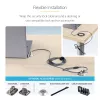 Pack de 25 fechaduras universais StarTech.com para portátil 2 m, chave igual, cabo de segurança, compatível com Noble Wedge®/Nano/K-Slot, cabo antifurto resistente a cortes