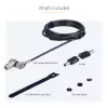 Pack de 25 fechaduras universais StarTech.com para portátil 2 m, chave igual, cabo de segurança, compatível com Noble Wedge®/Nano/K-Slot, cabo antifurto resistente a cortes