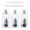 Pack de 25 fechaduras universais StarTech.com para portátil 2 m, chave igual, cabo de segurança, compatível com Noble Wedge®/Nano/K-Slot, cabo antifurto resistente a cortes