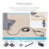 Pack de 25 fechaduras universais StarTech.com para portátil 2 m, cabo de segurança serializado para portátil, compatível com Noble Wedge®/Nano/K-Slot, cabo com fechadura de combinação sem chave – TAA