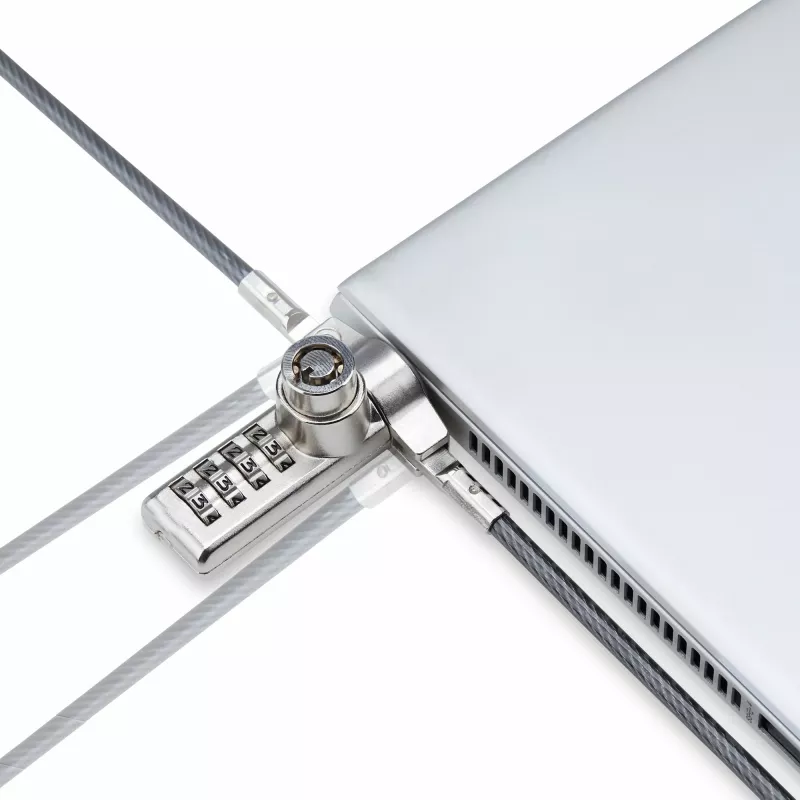 Pack de 10 fechaduras StarTech.com para portátil de acesso duplo, 1,98 m chave igual e fechadura de cabo de segurança com combinação numérica para dispositivos K-Slot, cabo de aço antifurto para computador