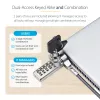 Pack de 10 fechaduras StarTech.com para portátil de acesso duplo, 1,98 m chave igual e fechadura de cabo de segurança com combinação numérica para dispositivos K-Slot, cabo de aço antifurto para computador
