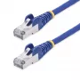 Cabo Ethernet CAT8 azul StarTech.com 3 m, RJ45 sem patilha, 25G/40G, 2000 MHz, 100 W PoE++, S/FTP, 26 AWG condutor de cobre nu puro, LSZH, cabo patch de rede blindado com alívio de tensão, testado individualmente