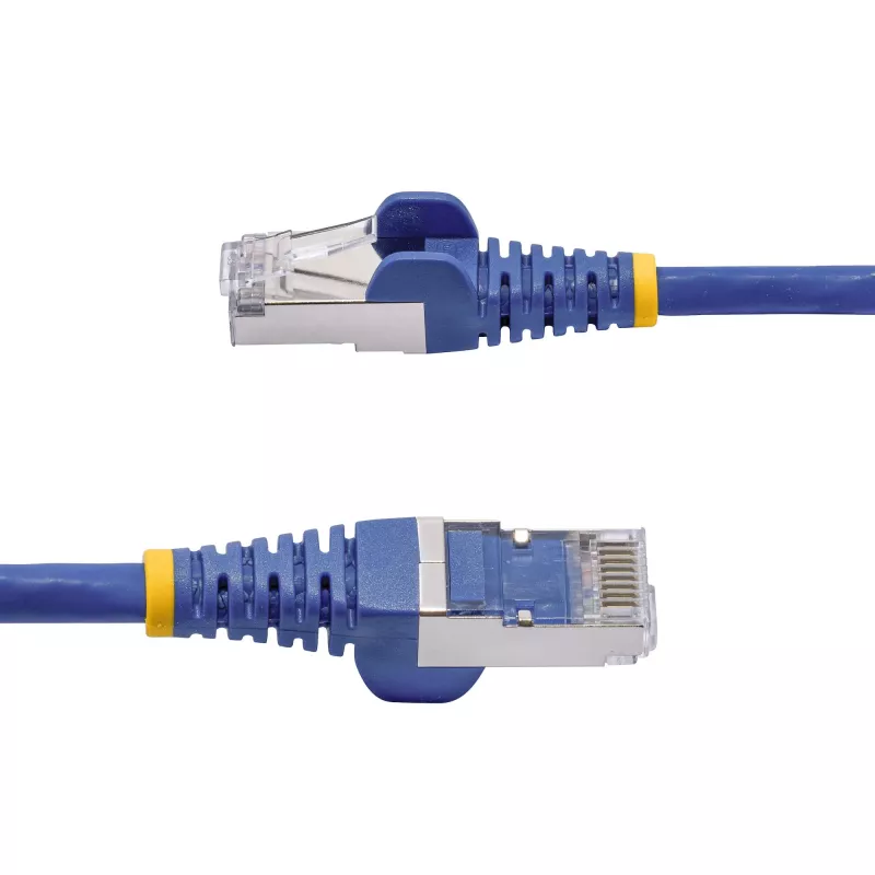 Cabo Ethernet CAT8 azul StarTech.com 3 m, RJ45 sem patilha, 25G/40G, 2000 MHz, 100 W PoE++, S/FTP, 26 AWG condutor de cobre nu puro, LSZH, cabo patch de rede blindado com alívio de tensão, testado individualmente