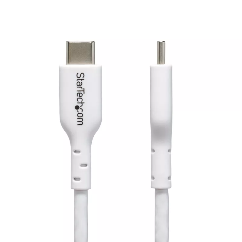 Cabo de carregamento USB-C branco StarTech.com 3m (9.8ft), cabo USB-C, cabo de carregamento USB 2.0 Type-C para portátil, 60W 3A Power Delivery, revestimento TPE, cabo de transferência de dados USB-C, M/M