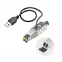 Dongle conversor de media StarTech.com Gigabit Fiber para RJ45 Ethernet, ótico monomodo 10 km/multimodo 800 m, alimentação USB, design compacto, caixa metálica, Micro Mini, TAA