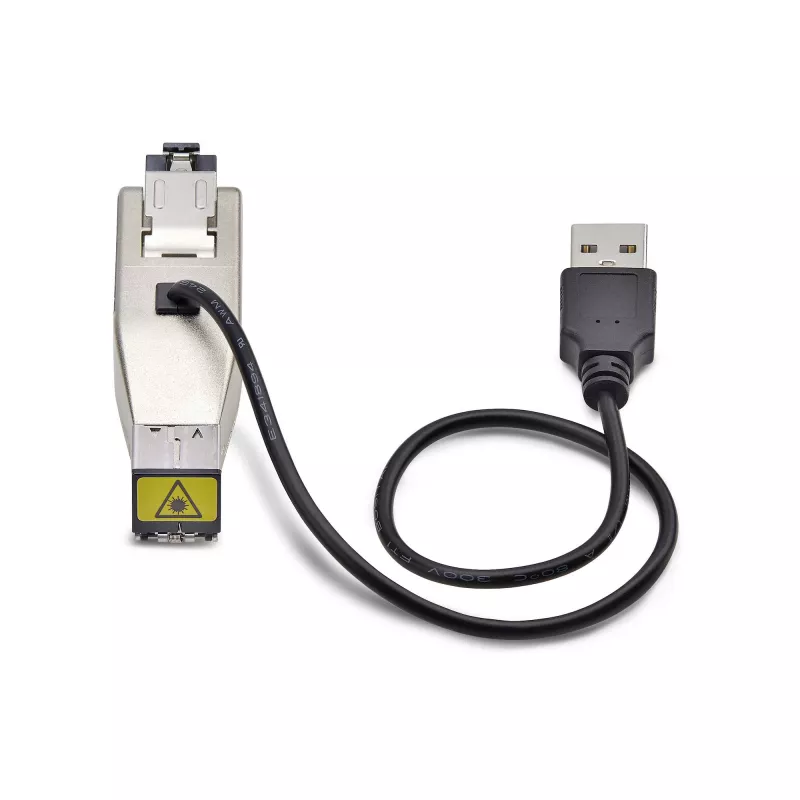 Dongle conversor de media StarTech.com Gigabit Fiber para RJ45 Ethernet, ótico monomodo 10 km/multimodo 800 m, alimentação USB, design compacto, caixa metálica, Micro Mini, TAA