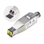 StarTech.com Dongle conversor de mídia Gigabit de fibra ótica para Ethernet RJ45, ótico monomodo 10 km/multimodo 800 m, alimentado por PoE, design compacto, caixa de metal, Micro Mini, TAA