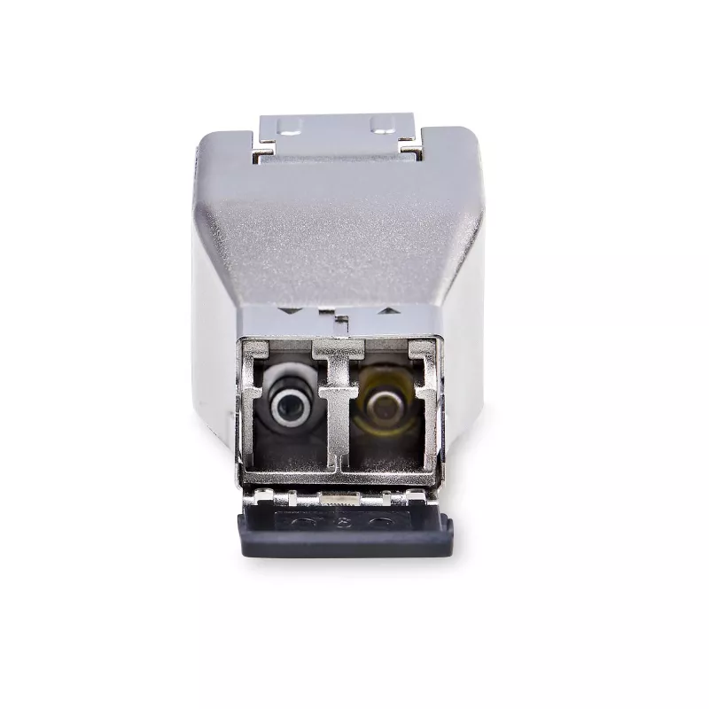 StarTech.com Dongle conversor de mídia Gigabit de fibra ótica para Ethernet RJ45, ótico monomodo 10 km/multimodo 800 m, alimentado por PoE, design compacto, caixa de metal, Micro Mini, TAA