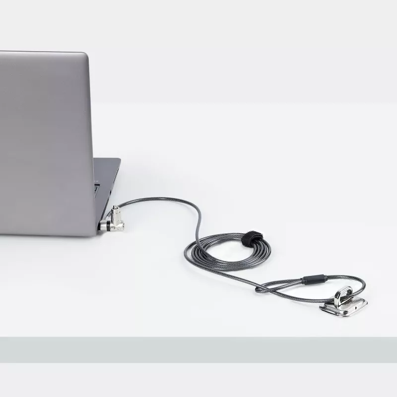 StarTech.com Pack de 25 cabos de segurança universais para portátil 6.6ft (2m), cabo de bloqueio com chave mestra, segurança informática, compatível com Noble Wedge®/Nano/K-Slot; cabo antifurto resistente a cortes