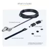 StarTech.com Pack de 25 cabos de segurança universais para portátil 6.6ft (2m), cabo de bloqueio com chave mestra, segurança informática, compatível com Noble Wedge®/Nano/K-Slot; cabo antifurto resistente a cortes