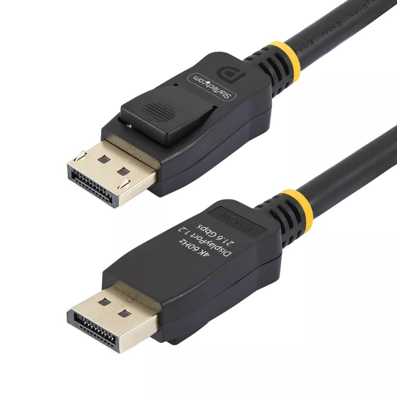 StarTech.com Cabo DisplayPort certificado VESA de 2m (6.6ft) – pack de 10 – cabo DisplayPort 1.2 com bloqueio, 4K 60Hz UHD, cabo DP para DP para monitor, fichas DP com bloqueio