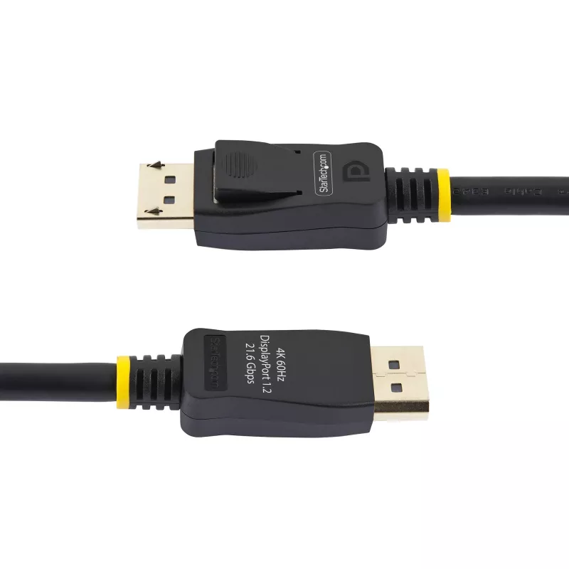 StarTech.com Cabo DisplayPort certificado VESA de 2m (6.6ft) – pack de 10 – cabo DisplayPort 1.2 com bloqueio, 4K 60Hz UHD, cabo DP para DP para monitor, fichas DP com bloqueio