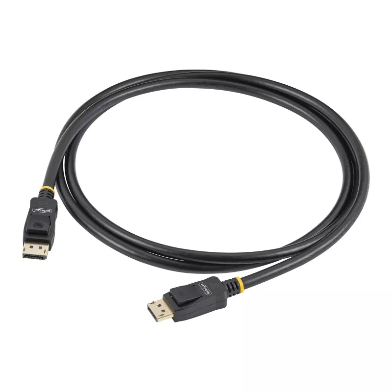 StarTech.com Cabo DisplayPort certificado VESA de 2m (6.6ft) – pack de 10 – cabo DisplayPort 1.2 com bloqueio, 4K 60Hz UHD, cabo DP para DP para monitor, fichas DP com bloqueio