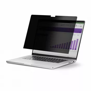 StarTech.com Película de privacidade flip-up 35,8 cm (14,1 polegadas) 16:10 com toque, filtro de luz azul antirreflexo, proteção de ecrã para portátil, ângulo de visão ±30°