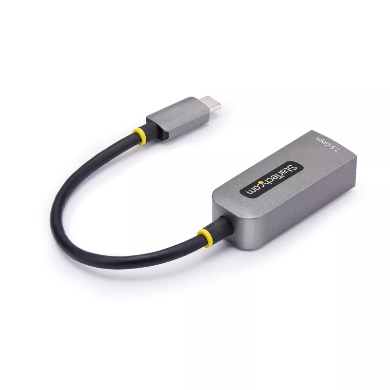 StarTech.com Adaptador USB-C para Ethernet 2,5GbE, NIC NBASE-T, USB 3.0 Type-C 2,5/1G rede multi-velocidade, compatível com Thunderbolt, Windows e Mac