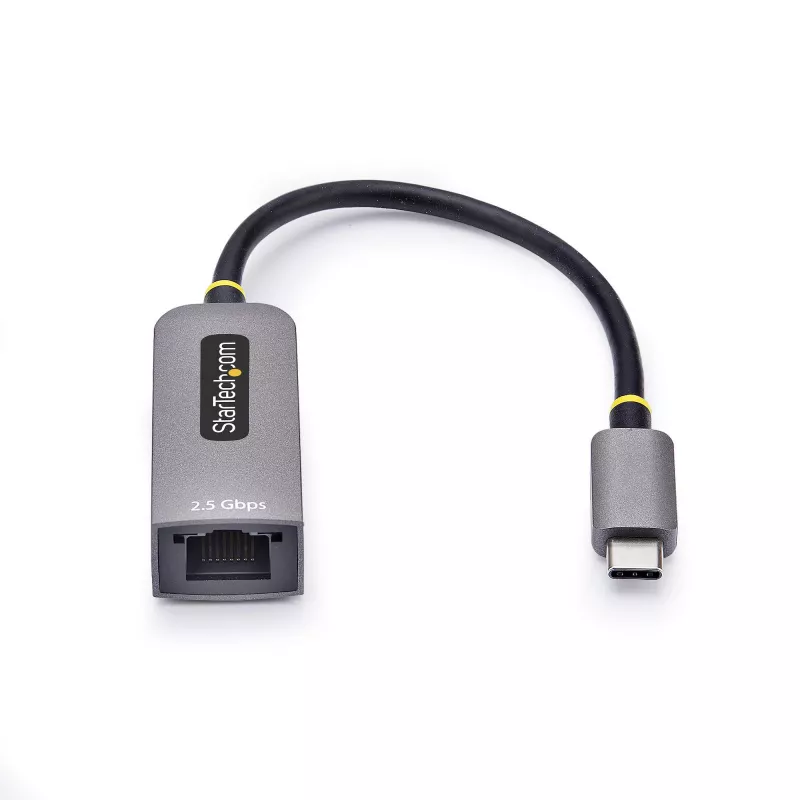 StarTech.com Adaptador USB-C para Ethernet 2,5GbE, NIC NBASE-T, USB 3.0 Type-C 2,5/1G rede multi-velocidade, compatível com Thunderbolt, Windows e Mac