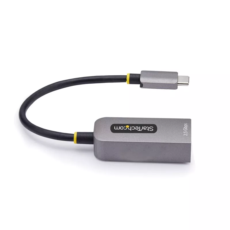 StarTech.com Adaptador USB-C para Ethernet 2,5GbE, NIC NBASE-T, USB 3.0 Type-C 2,5/1G rede multi-velocidade, compatível com Thunderbolt, Windows e Mac