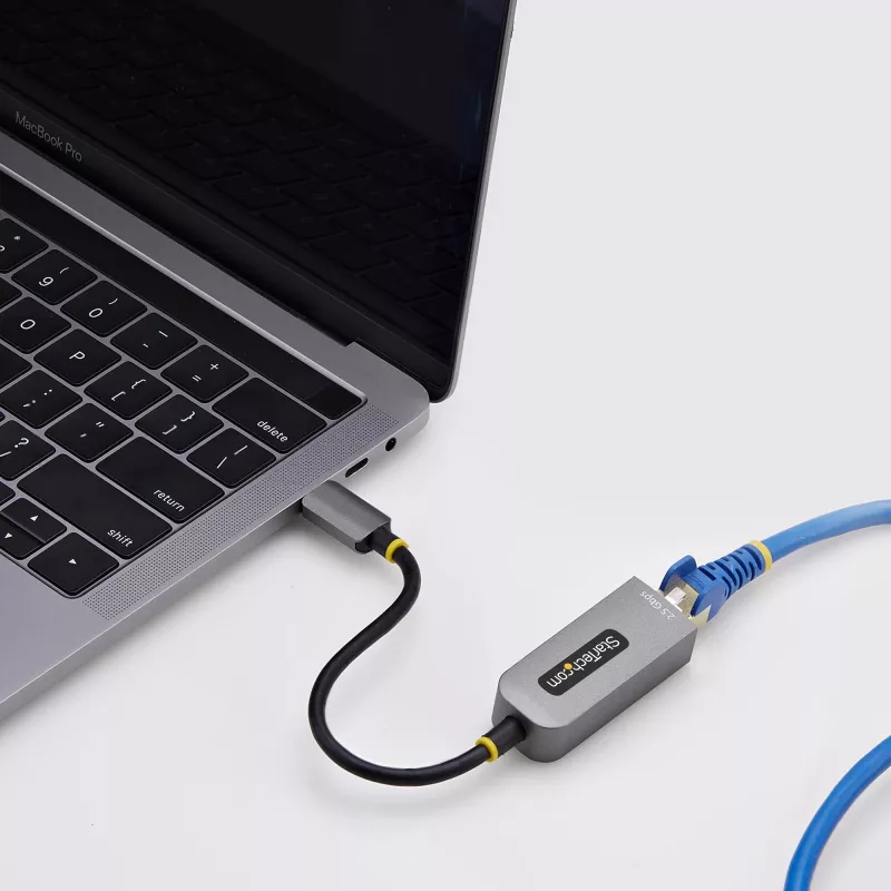 StarTech.com Adaptador USB-C para Ethernet 2,5GbE, NIC NBASE-T, USB 3.0 Type-C 2,5/1G rede multi-velocidade, compatível com Thunderbolt, Windows e Mac