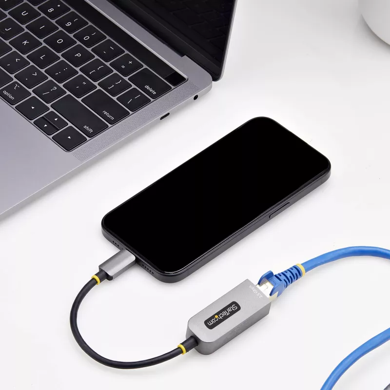 StarTech.com Adaptador USB-C para Ethernet 2,5GbE, NIC NBASE-T, USB 3.0 Type-C 2,5/1G rede multi-velocidade, compatível com Thunderbolt, Windows e Mac