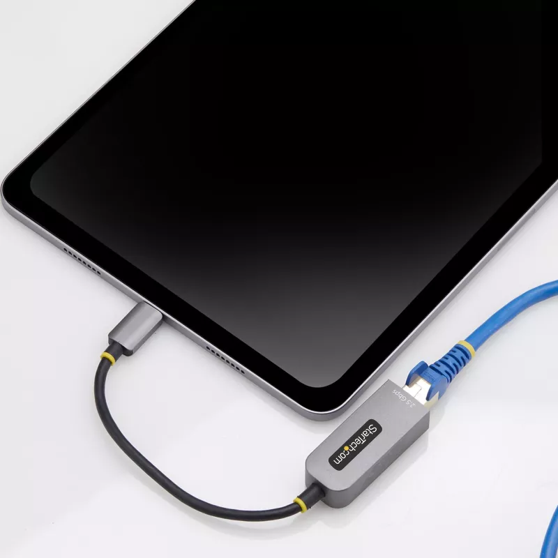 StarTech.com Adaptador USB-C para Ethernet 2,5GbE, NIC NBASE-T, USB 3.0 Type-C 2,5/1G rede multi-velocidade, compatível com Thunderbolt, Windows e Mac