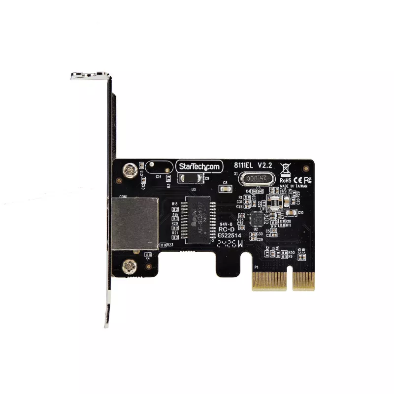 StarTech.com Placa adaptadora de rede Gigabit PCIe de 1 porta, NIC low-profile, placa LAN PCI Express 10/100/1000Mbps, Realtek RTL8111H, Windows e Linux, conforme TAA